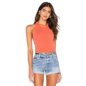 Line and Dot Dillen Coral Knit Halter Top XS Summer Beach Revolve Vacation‎